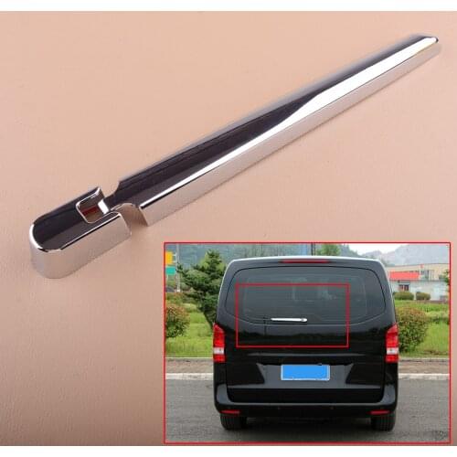 2pcs Chrome Rear Tail Trunk Window Rain Wiper Garnish Trim Decor fit for Mercedes-Benz Vito W447 2014 2015 2016 2017 2018 2019