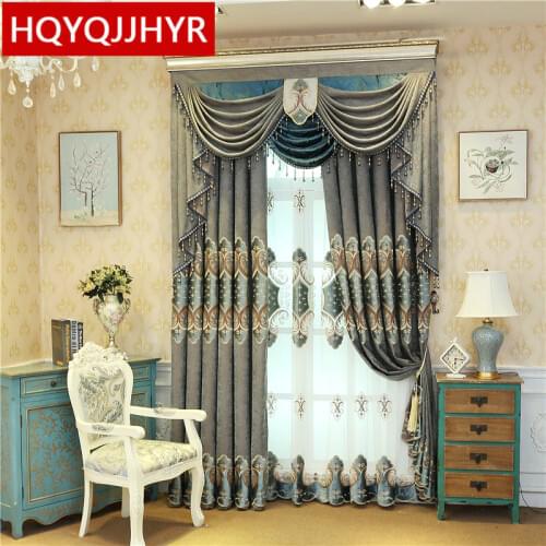 Classic Custom finished high quality European villa Window Curtains for bedroom with luxurious Voile Curtain for bedroom hotel
