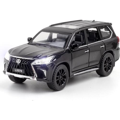 1/32 Diecast Car Model LX570 SUV #VB32633 Alloy Collection 6 Openable Doors With Light And Sound