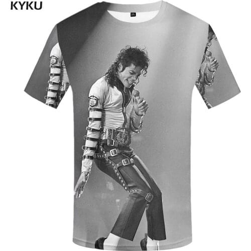 KYKU Michael Jackson T-shirt Dance Clothes Shirts Tees Clothing Tshirt Men Funny 2017 Hip hop Casual Summer
