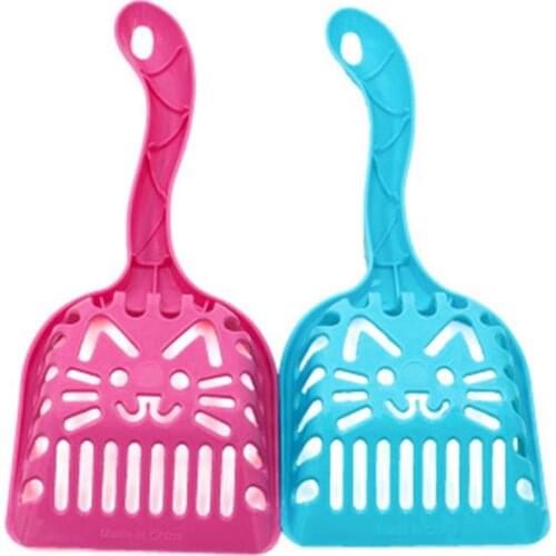 Cat Face Plastic Pooper Scoopers Cat Litter Shovel Scoop Shit Artifact Cat Litter Sand Waste Scooper Shovel Pet Cleanning Tool