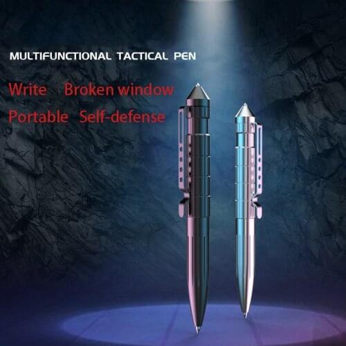 Stainless Steel Multifunctional Tactical Pen EDC Self-defense Broken Window Cone Camping Outdoor Survival Multi-tool