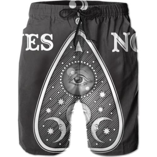 Mens Swimwear Swim Shorts Trunks Ouija Board Mystifying Beach Board Shorts Swimming Swimsuits Running Sports Surffing shorts