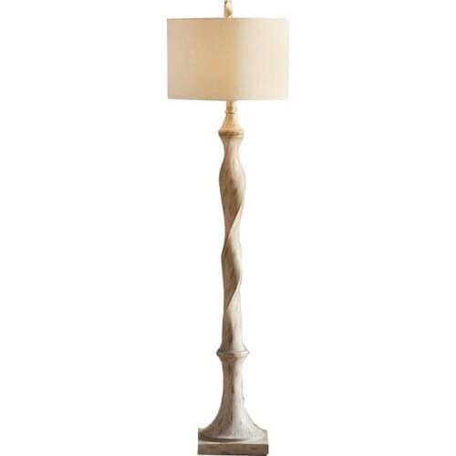 French country floor lamp retro twisted wooden floor lamp living room homestay hall decoration lamps