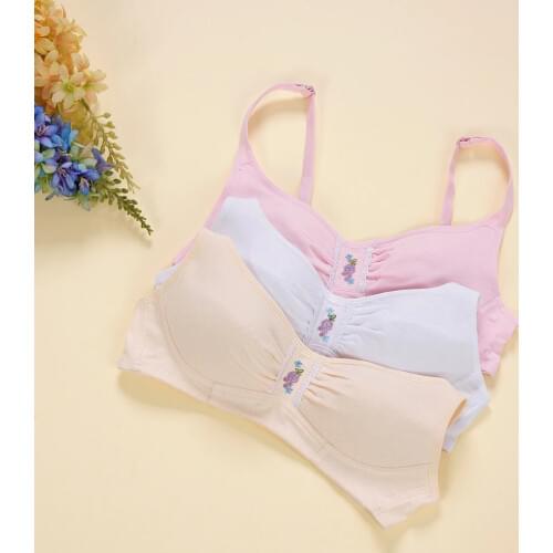 Teenage Girls Underwear Childrens Training Bras for Child Young Girl Tank Tops Solid Soft Cotton thin small Bra 12~18 Year Old