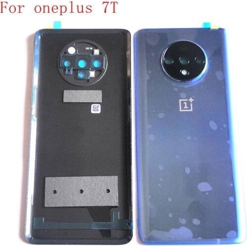 For oneplus 7T Battery cover back rear door housing For oneplus7t HD1901 HD1903 back frame glass spare parts with camera lens