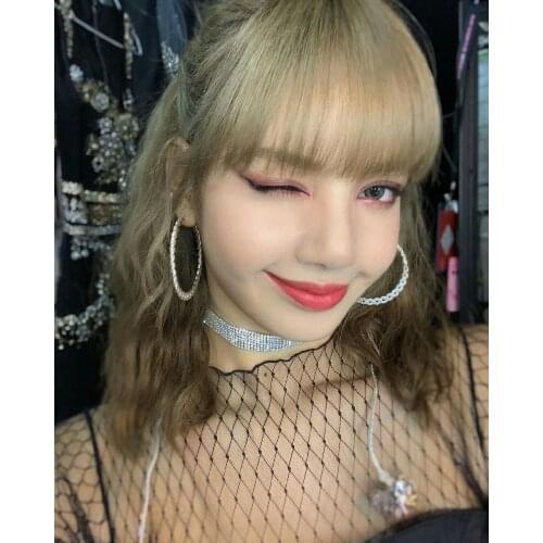 Kpop Bling Shining Zircon Choker Necklace Fashion Necklace for Men Women Idol Jewelry Lisa in your area Collier Party Show