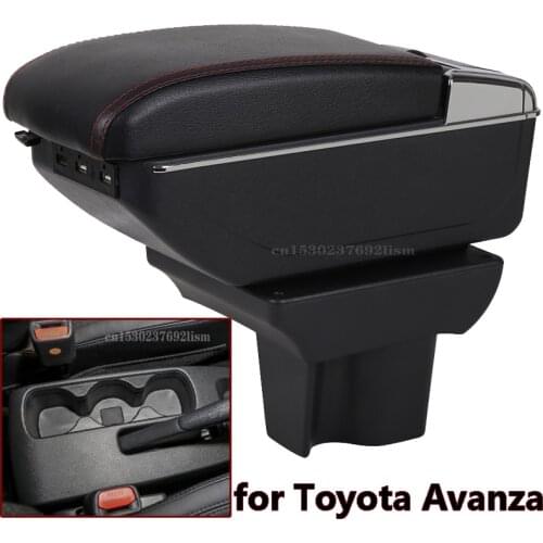 For 2018 2019 Toyota Avanza armrest box universal car center console caja modification accessories double raised with USB