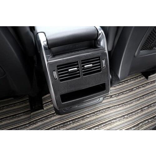 Real Carbon Fiber Rear Row Air Conditioner Outlet Vent Frame Cover Trim For Land Rover Range Rover Sport RR Sport 2014-2017