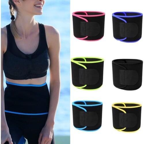 Elenxs Unisex Waist Trimmer Adjustable Neoprene Ab Trainer Belt Lower Back Support Body Shaper Belt Sport Girdle