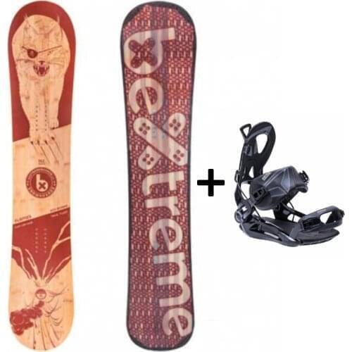 Snowboard BeXtreme Flames 2021 measure 152 cm with SP Private fixations. Snow freestyle and freeride for men and women