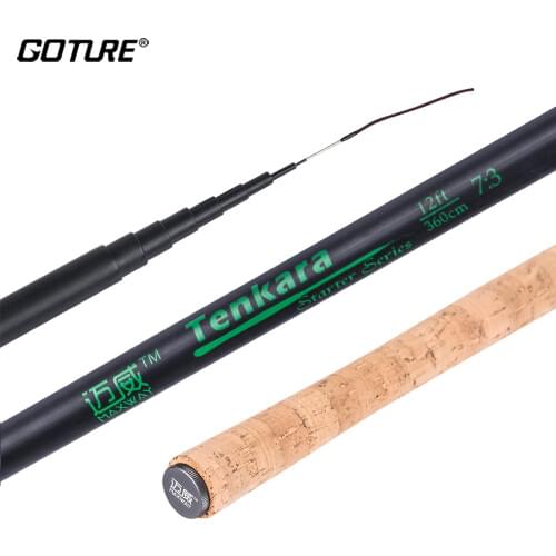 Goture Maxway Tenkara Rod 3.6m 3.9m Fly Fishing Rod Carbon Fiber Ultra-light Hard 3:7 Telescopic Fishing Rod for Trout Bass Pike