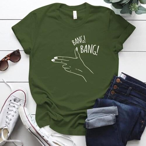 Plus Size S-5xl Tops Funny Graphic T Shirt Simulated Shooting Print Harajuku Short Sleeve Around Neck Woman Tshirts Ropa Mujer