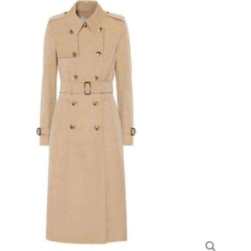 Windbreaker womens trench coats 2020 autumn winter new mid-length temperament fashion High-end atmosphere British khaki