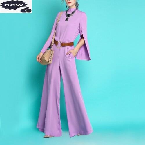 2021 Summer Clothes For Women Fashion OL Wide Leg Vintage Loose Rompers Elegant Slim Fit Party Womans Jumpsuit