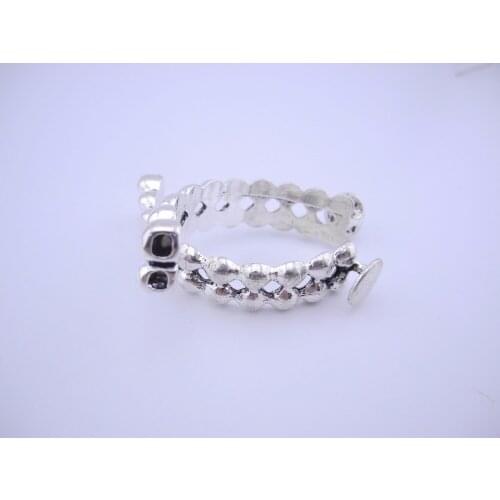 10 Sets 3x3.8mm Half Cuff Bracelet Finding Hook Clasp For Leather Cord, Leather Wrap Bracelet, Bracelet Making--CLP1266AS