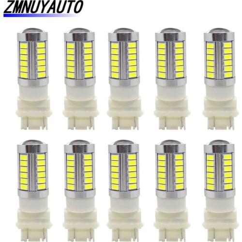 10PCS T25 3157 LED T20 7443 33 SMD 5730 LED Car Backup Reserve Light 1156 BA15S BAU15S 1157 BAY15D 12V Auto Lamp Turn Signal