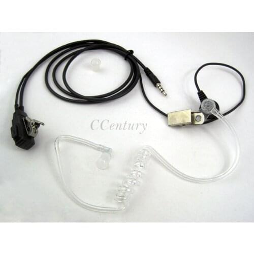 2pcs FBI Police Acoustic Tube Earpiece Headset Earphone Mic for iPhone 6S 6 Plus 5S for Samsung Xiaomi Huawei Smartphone Mobile