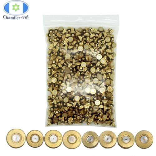 Thread UNC 10/24 Brass Misting Nozzles 0.1mm-0.8mm Low Pressure Atomizing Misting Sprayer Water Hose Nozzle for Greenhouse 50Pcs