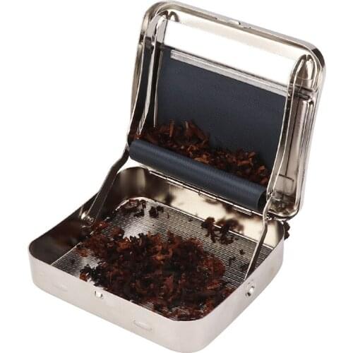 Automatic Cigarette Storage Holder Tobacco Smoking Smoke Roller Rolling Machine Box Case Tin High Class