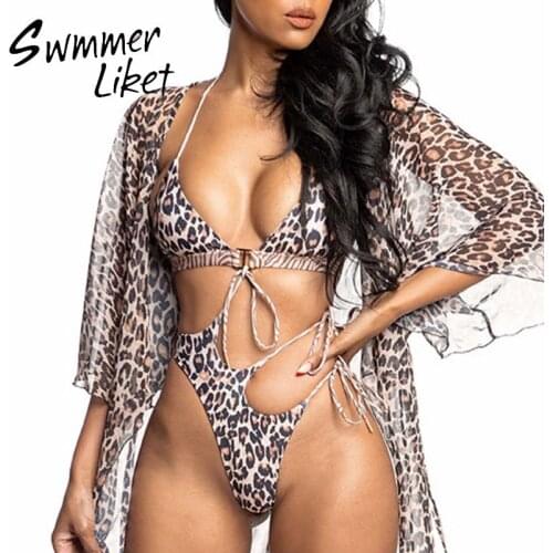Brazilian one piece swimsuit female Hollow out swimwear women 2020 Halter monokini string bathing suit Micro swimsuit bodysuit
