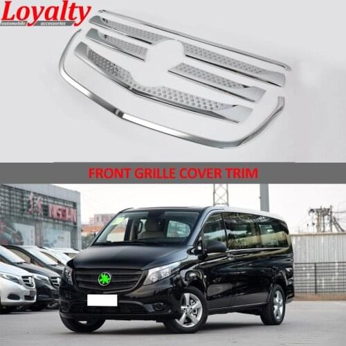 Loyalty for Mercedes-Benz Vito 2016 2017 2018 Front Grille Cover Trim ABS Chrome Car Styilng Auto Accessories