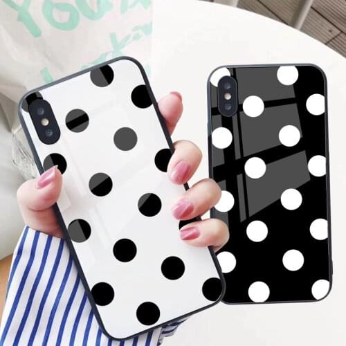 For Samsung A31 A21S A51 71 5G A01 A11 Case Vintage Wave point Hard Glass Cover For Samsung A10S A20S A30 A30S A40 A50 A50S A70