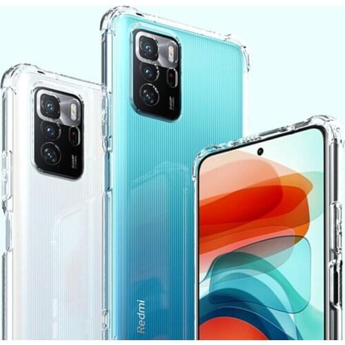 For Redmi Note 10 Ultra Case Transparent Slim Soft TPU Clear Cover shockproof Protoective Funda