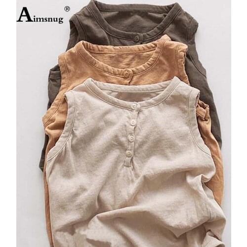 Children Sleeveless T-shirt Kids Clothes O-Neck Tees Unisix Boys Girls Casual Shirt 2021 Single Breasted Cotton Top Pullovers