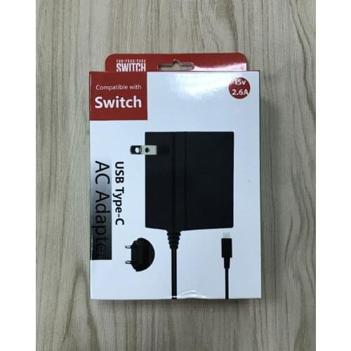 For nintendo switch ns 15V 2.6A power fast charger type C usb ac adapter wall adaptor 100-240V flat pin