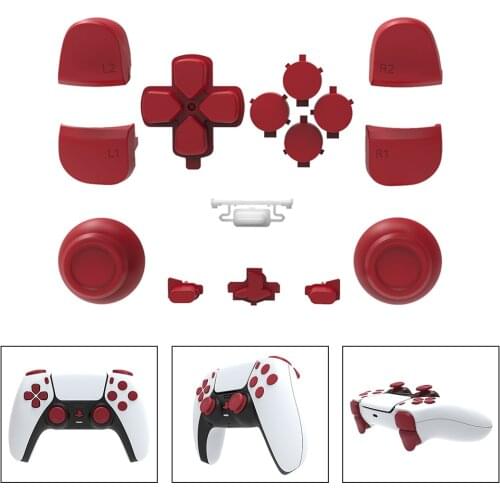 For Sony PS5 DualSense Button Replacement Set R1 R2 L1 L2 Triggers Face Button for PlayStation 5 Wireless Control Repair Part