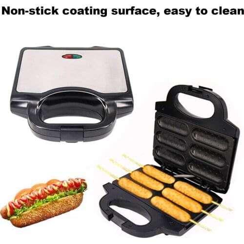 Electric Sausage Maker Automatic Mini Hot Dog Bread Machine Toaster Sandwich Iron Toaster Baking Breakfast Pan Oven EU