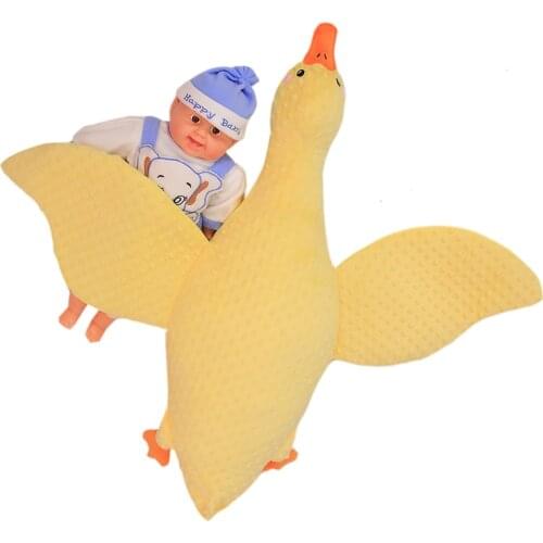 100CM Giant Cartoon Goose Plush Long Pillow Cute Pink Kids Cushion Home Stuffed Toys Baby/Children Playing Doll Gifts