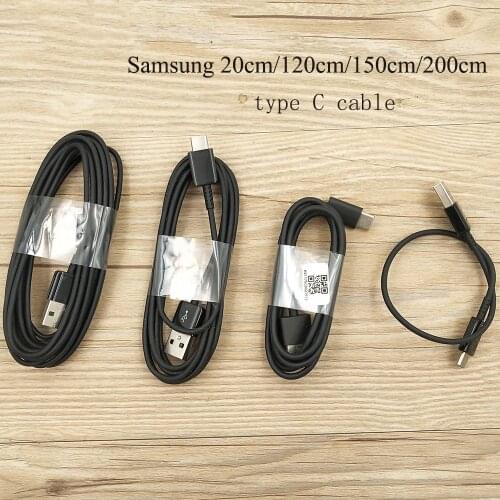 Original Samsung USB 3.1 type C cable 20cm/120cm/150cm/200cm type-C date cord for Galaxy S20 Ultra S20+ S10 S9 S8 plus A8S A9S