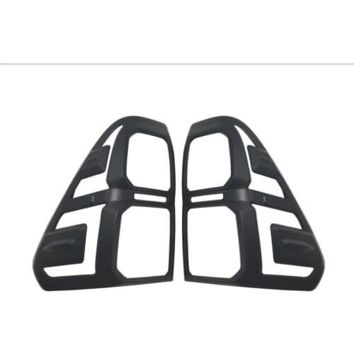 2PCS Black style For Hilux Revo 2015 2016 2017 2018 Rear Light Lamp Cover Trim Tail Light Cover