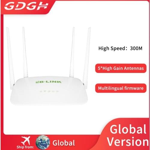 LB-LINK BL-WR450H router 300Mbps Wireless Router 4*5dBi High Gain Antennas Support English Packing/EU Adapter
