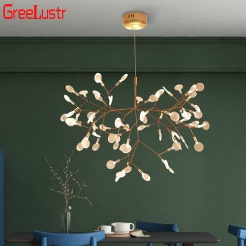 Modern Tree Branch Firefly Led Chandelier Light Remote Dimming G4 Chandelier Pendant Ceiling Lamp For Living Room Lustre Fixture