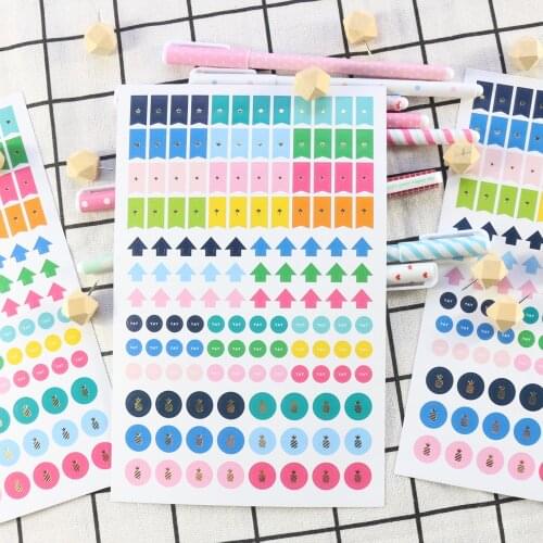 Domikee cute gold foil office school traveler journal index label sticker diary planner decorative DIY sticker stationery 4sheet