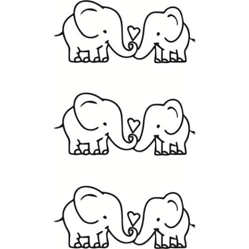 Cute Mini Elephant Temporary Tatoo Arm Wrist Waist Waterproof Kid Women Men Body Art Fake Tattoo Stickers Tatoos Black Cartoon
