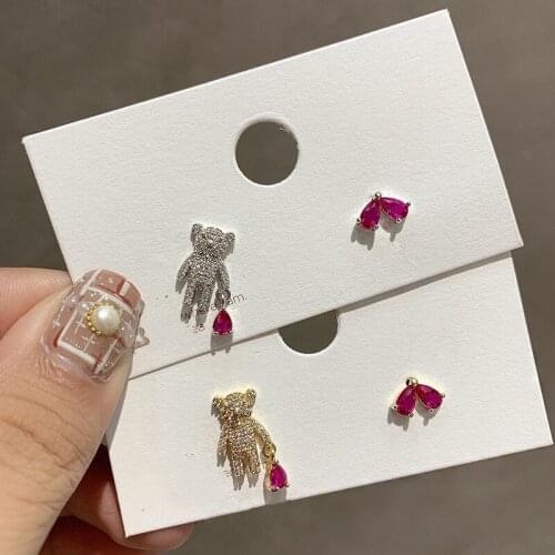 Miuoxion Retro Love Bear Earrings Fashion Personality Party Punk Jewelry For Women Feature Namour Charm Gift All Season