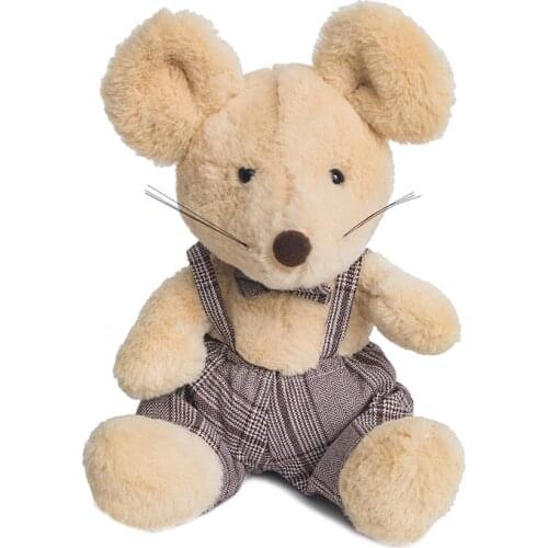 Plush mouse toy stuffed rat soft toy with cloth for your baby gift