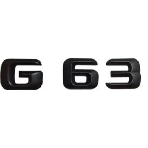 1 set Matt Black ABS Car Trunk Rear Number Letters Words Badge Emblem Decal Sticker for Mercedes Benz G63 AMG