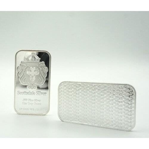 Non Magnetic American Liberty 1OZ Value In God We Trust Fine Silver Bullion Bar Scottsdale Silver Lion Canada Badge Gift