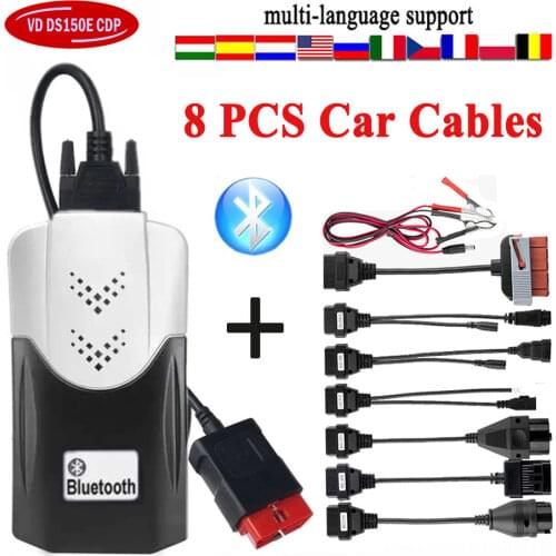 2021 Latest Obd2 Scanner 2018 R0 2017.R3 Keygen NEW VCI Vd DS150E Cdp Pro for Delphis Car/Truck Led 3IN1 Diagnostic Tools 2018r0