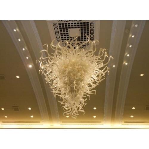 New Arrival Big Size Modern Art LED Source Hand Blown Glass Chandelier Lighting