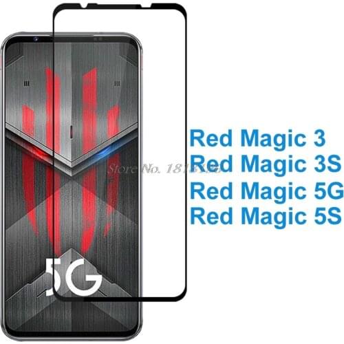 Full Cover Tempered Glass For ZTE Nubia Red Magic 3 3S Anti-Explosion Screen Protector Glass For Red Magic 5G 5S Saver 9H Guard