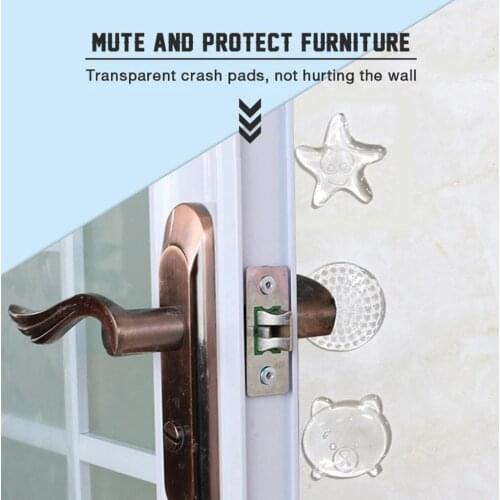 Door Stopper Rubber Doorknob Fender Lock Protective Pad Door Crash Pad Wall Protector Savor Shockproof Crash Pad Stop Protection