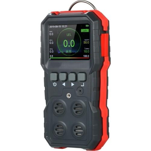 Industrial Digital Handheld 4 in 1 Gas Carbon Monoxide Detector Oxygen Combustible Gas H2S Tester with LCD Display