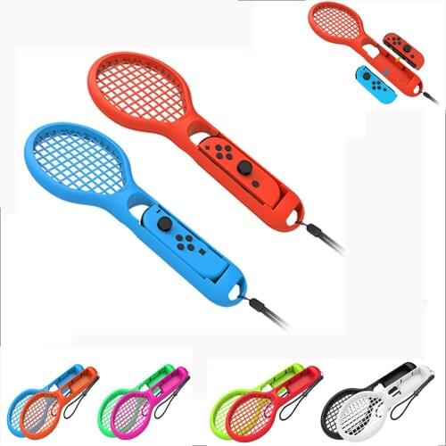 YTTL 2PCS tennis racket for N-Switch Joy-Con Controller Grips for super mari-o game for NS Switch