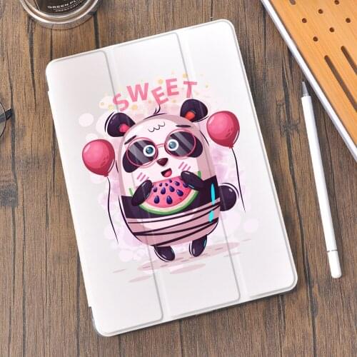Cute Panda luxury Silicone iPad Case For 10.2 Air 4 Pro 10.9 2020 With Pen Holder 7th 8th Generation 12.9 Pro 2018 Mini 4 5